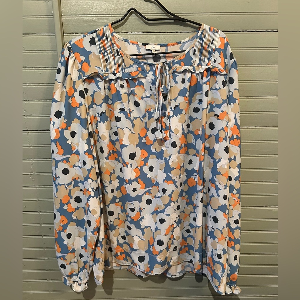 🔥 *LIKE NEW* Joie Floral Fields Peasant Top, Worn ONE Time SZ XL - Picture 2 of 9